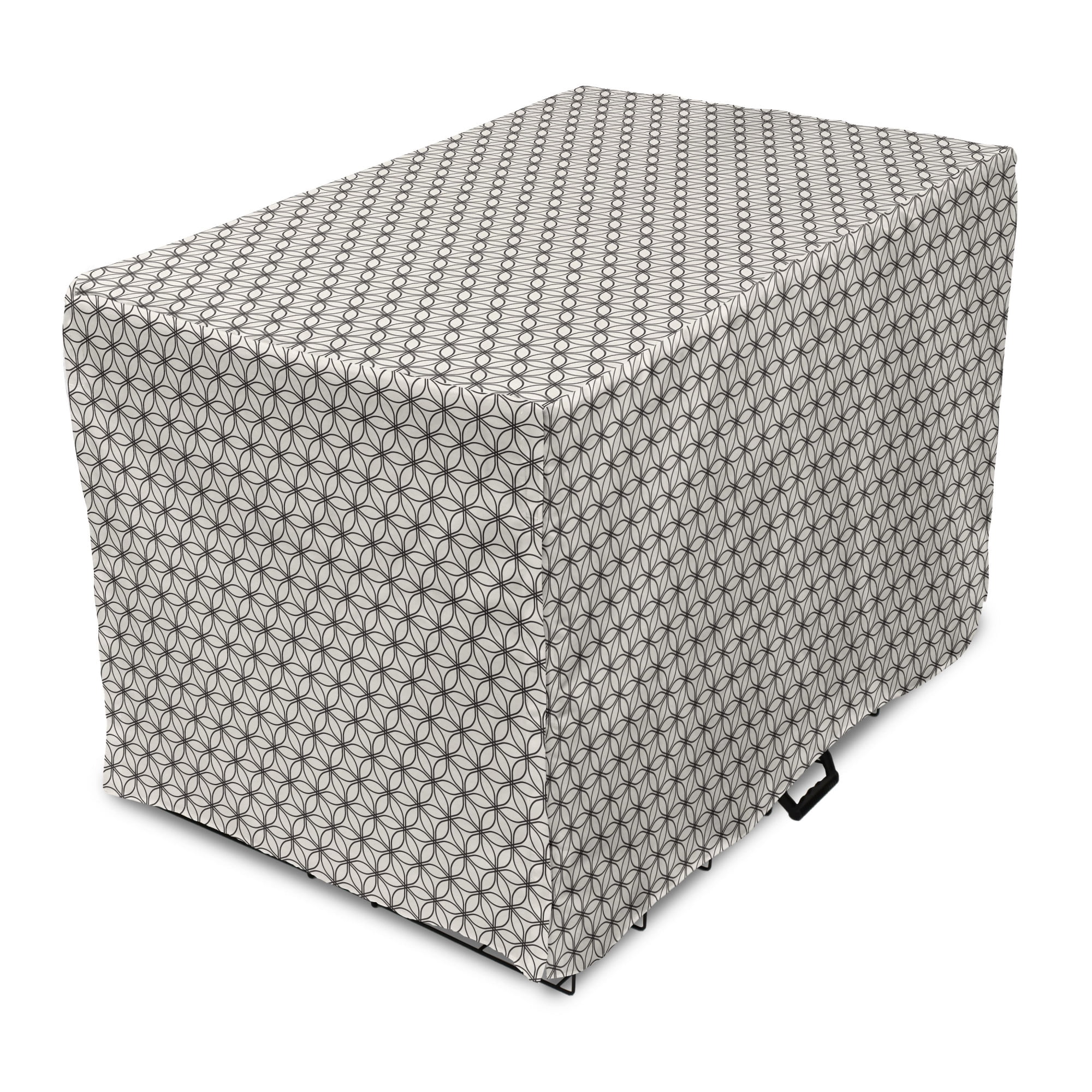 Sacred Geometry Dog Crate Cover, Trellis Art Pattern of Circles
