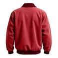 thumbnail image 6 of Men's Winter Casual Jacket with Solid Color Design, Front Pockets, Full Zipper Closure, Large Size Fit for Sports and Outdoor Adventures during Cold Weather Holidays and Daily Leisure Wear,Red,L, 6 of 6