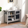 thumbnail image 4 of Ivinta Wine Bar Cabinet with LED Light with Storage for Liquor for Living Room, 4 of 9