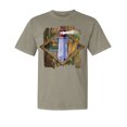 thumbnail image 1 of Wild Bobby, Living Life in The Sun Surfboards Sunsets Lighthouse, Garment-Dyed Washed Look Short Sleeve Tees, Sand, X-Large, 1 of 3
