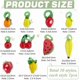 thumbnail image 2 of 50 piezas de cuentas de vidrio soplado con forma de frutas en 10 estilos diferentes: dijes de fresa en 3D, colgantes de vidrio con forma de cereza y sandía., 2 of 5