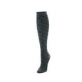 thumbnail image 6 of Legmogue Women's Open Crochet Diamond Pattern Chunky Knee High Sock - Womens - Female, One Size, Dark Gray Heather, 6 of 7