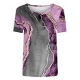 thumbnail image 4 of Puntoco Liquidación de camisetas cortas para mujer Camiseta estampada informal y de moda para mujer con cuello redondo y manga corta, 4 of 4