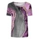 thumbnail image 4 of Tops de Manga Corta de Algodón para Mujeres Cuello Redondo Impreso Casual, Blusa de Moda para el Hogar Y el Uso Diario, 4 of 4