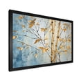 thumbnail image 5 of Designart "Blue Bamboo With Gold V" Bamboo Picture Framed Canvas Art Print, 5 of 5