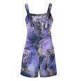 thumbnail image 4 of Gibobby pantalones siameses de pierna ancha Monos cortos de verano para mujer, monos informales holgados sin mangas con tirantes y , monos con bolsillos(Morado， XXXXL), 4 of 5