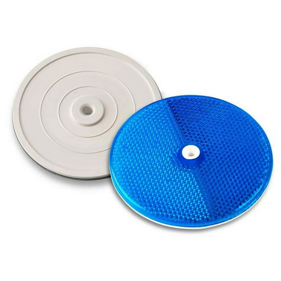 102225 3-1/4"" Blue Centermount Reflector Plastic Backplate RT-90B