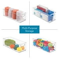 thumbnail image 2 of iDesign Recycled Plastic Stackable Storage Bin with Handles - Clear, 2 of 5