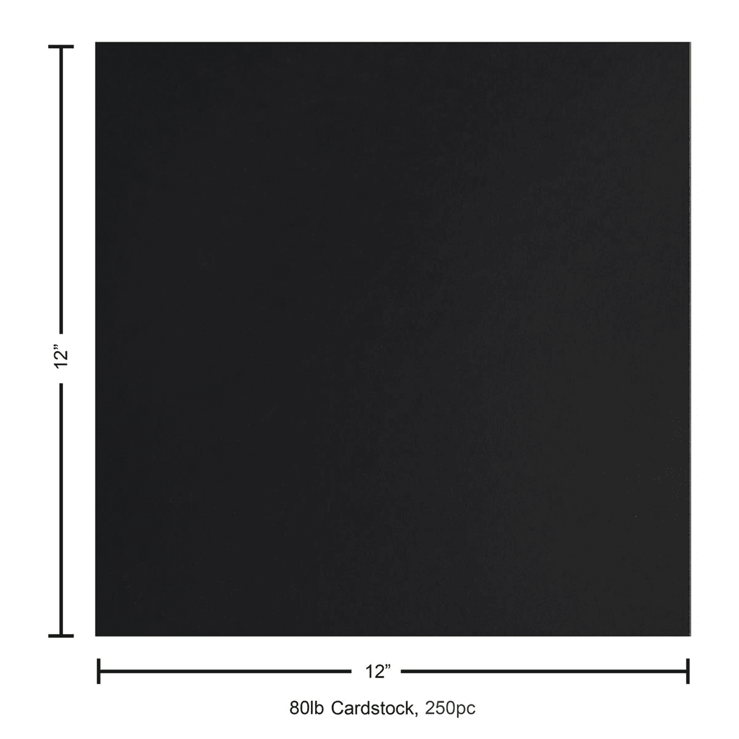 Paper Accents Cardstock 12"x12" 250pc Smooth 80lb Black