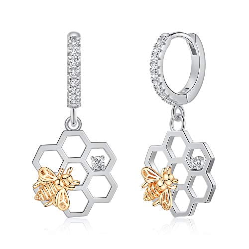 Small Dangle Cubic Zirconia Earrings Hypoallergenic Cute Jewelry Girls Gifts 5 Pairs Huggies Hoop Earrings Set for Women 