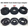 thumbnail image 4 of Accesorio de PVC S60x6 Roscado 60 mm 1" Enchufe hembra, Adaptador de tapa de tanque de agua IBC de plástico para Cube IBC 1000 litros(1''), 4 of 5