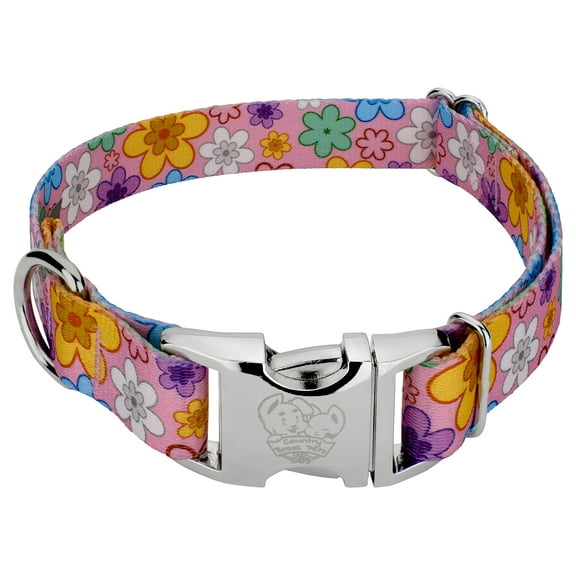 Country Brook Petz® Premium May Flowers Dog Collar, Medium