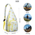 thumbnail image 3 of Waterproof Hiking Backpack Sling Bag for Women – Lightweight Crossbody Chest Bag for Travel, Outdoor & Everyday Use – Boho Daisy Floral Vintage Design, 3 of 4