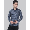thumbnail image 2 of Glam-tribal Men's Printed Full Sleeve Linen Dress Shirt For Men, 2 of 6