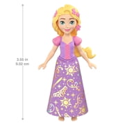 Disney Princess Rapunzel Posable Small Doll in Shiny Outfit with Removable Skirt, Inspired by Movie