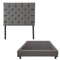 thumbnail image 1 of Box Base Cama Queen Size + Cabecera Dubai Gris, 1 of 7