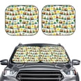 thumbnail image 2 of Bingfone Train With Animals Windshield Sun Shade 2-Piece Foldable Car Front Window Sunshade for Most Sedans SUV Truck-Medium, 2 of 6
