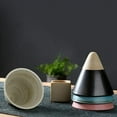thumbnail image 4 of Nvzi Coarse Pottery Coffee Mug with Base, 200ml Creative Triangular Cone Shape Porcelain Mug, Ceramic Tea Cup for Coffee Tea Latte Milkshake Yogurt (white+black), 4 of 5