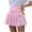 Pink, variant on IROINNID Elastic Waist Mini Skirts For Women Fashion High Waist Pleated Slim A-line Skirt Print Skirt