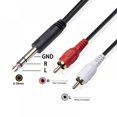 thumbnail image 1 of AMERTEER 6.35 Metet Double RCA Stereo Sound Frequency Adapter Y Dispenser RCA Cable, 1 of 6