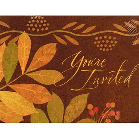 Autumn Leaves Invitation - Autumn Leaves Invitations w/ Envelopes (8ct)