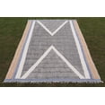thumbnail image 1 of Casavani - 2'x3' Area Rugs for Kitchen and Study Room Handblock Printed Beige Cotton Dhurrie, 1 of 1