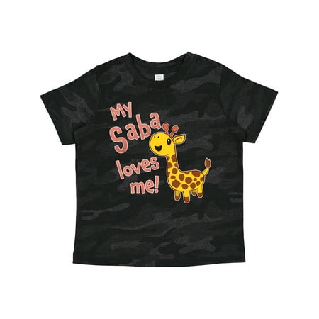 

Inktastic My Saba Loves Me- Cute Giraffe Gift Toddler Boy or Toddler Girl T-Shirt