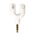 thumbnail image 3 of Bearachild Adaptador de Audio de 3,5mm tipo U 2 en 1 conveniente conector estéreo convertidor de sonido externo micrófono accesorios de Cables de audio/vídeo blanco, 3 of 6