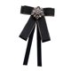thumbnail image 5 of Broche de cinta de corbata de lazo, decoración de corbata de bownot, alfiler de cuello para mujeres, elegante corbata de diamantes de imitación para Negro, 5 of 8