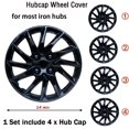 thumbnail image 3 of 14" Wheel Covers & Hub Caps ABS Black, 4 Pack, 3 of 11