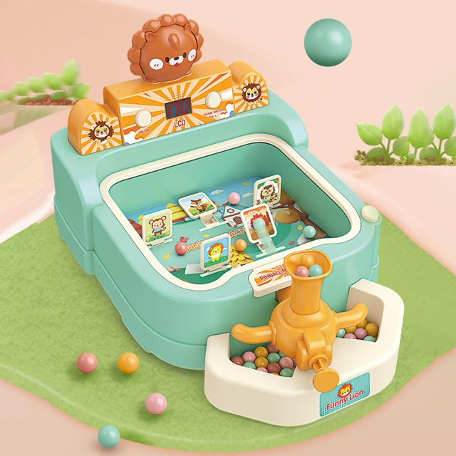 BELOVING Machine de Flipper pour Enfants Jouet Robuste d'Entraînement à la Concentration Enfants Âges 3 4 5 6 Vert