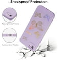thumbnail image 3 of Case for iPhone SE(5G) 2022 iPhone 7 iPhone 8 iPhone SE 2020, Glitter Cute Butterfly Pattern Sparkly Bling Laser Case Soft TPU Bumper Slim Protective Women Girls Phone Cover - Purple, 3 of 15
