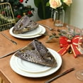 thumbnail image 3 of GZHJMY Leopard Tiger Eyes Cloth Napkins Washable Reusable Polyester Dinner Napkins 20 x 20 Inch for Home Weddings Parties Holiday Table Napkins Set of 4, 3 of 6