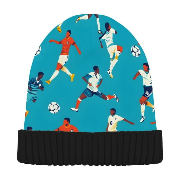 joogoo Play Soccer Football Beanie Hats Cuffed Winter Warm Knit Thick Beanies