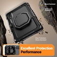 thumbnail image 4 of for Xiaomi Redmi Pad 2 Case 11 2025, 360 Rotating Shockproof Cover with Stand, Handle, Shoulder Strap (TB336FU/TB330FU), Black, 4 of 7