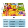 thumbnail image 4 of Winnie The Pooh Fleece Blanket Super Soft Cozy Throw Blanket Fuzzy Comfy Flannel Blanket Warm Plush Blankets And Throws For Couch, Sofa, Bed 40"X30", 4 of 7