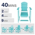 thumbnail image 5 of WINSOON Tall Adirondack Chair Set of 2 with Connecting Tray,Outdoor Bar Stools-Baby Blue, 5 of 7