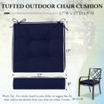thumbnail image 2 of Outdoor Chair Cushions Set of 2, Patio Cushions for Outdoor Furniture, Tufted Waterproof Outdoor Chair Pads, 19 x 19 Inch, Beige, 2 of 14
