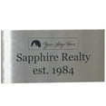 thumbnail image 1 of Plaquemaker Custom Laser Engraved Stainless Steel Sign (4" x 8"), 1 of 4