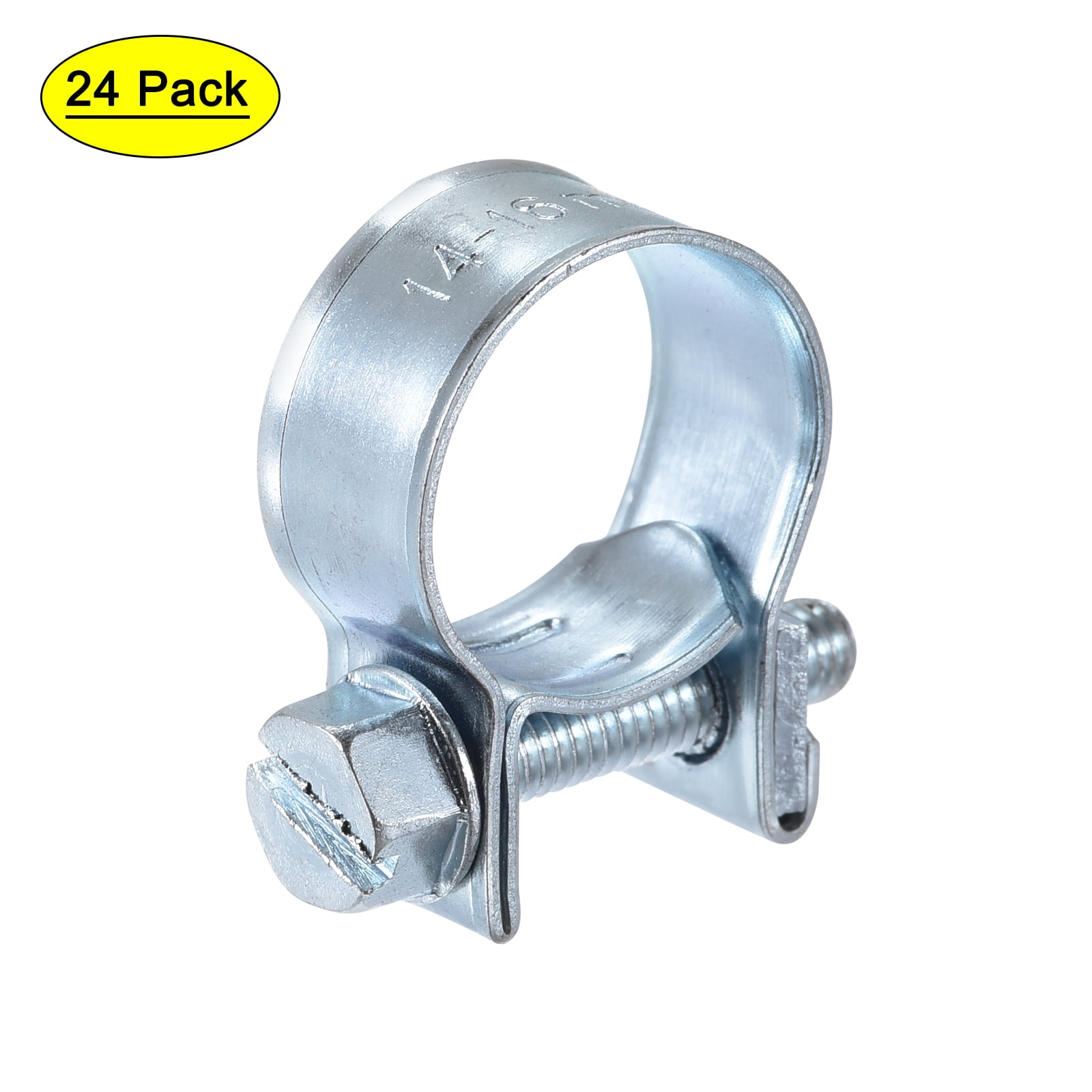 Uxcell 1416mm Mini Fuel Injection Hose Clamp Zinc Plated Steel Fuel