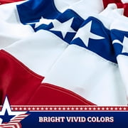 G128 -4th of July décor 1.5x3 ft, 2 Pack American Fan Flags for Outdoor Patriotic Decoration Bunting