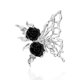 thumbnail image 1 of Anillo con apertura líquida de Rosa Negra y Metal Punk Vintage para mujer, anillo ajustable exagerado con forma de Animal, joyería estética, 1 of 5