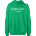 thumbnail image 2 of OXI Hoodie Sweatshirt - I Like About People Their Dogs, Basic Casual Hoodie for Men's and Women Fleece Hoodie Long Sleeve - Irish Green Small, 2 of 3