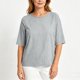 thumbnail image 5 of Neewe Women's Summer Casual Crewneck Half Sleeve T-Shirts Plain Loose Fit Cotton Linen Basic Tops Tees Blouses, 5 of 8