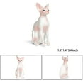 thumbnail image 3 of Holzlrgus Sphynx Cat Figurine Miniature Hairless Cat Model Sphynx Hairless Cat Statue for Home Decoration,Pink, 3 of 5