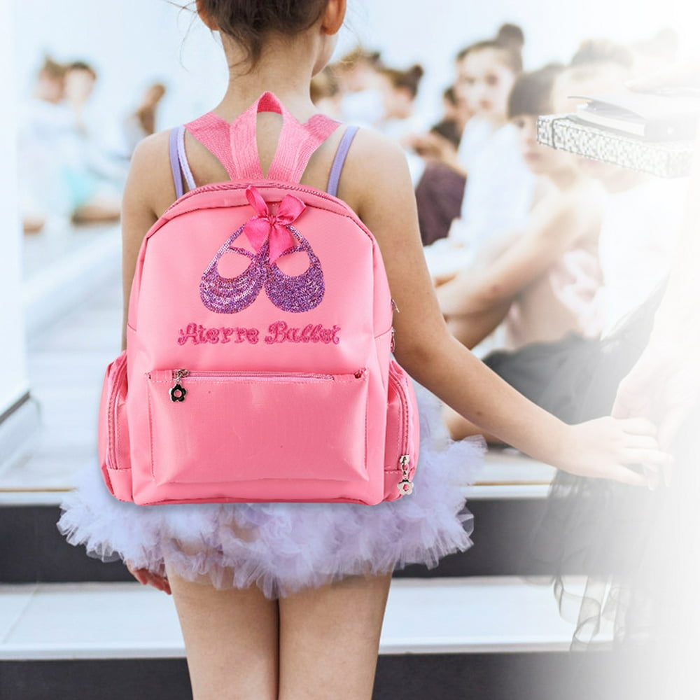 OTVIAP Pink Girls Kids Gymnastics Dance Ballet Swim Duffle Bag Backpack