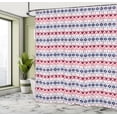 thumbnail image 4 of Ambesonne Ethnic Shower Curtain, Pattern Triangles, 69"Wx75"L, Pale Pink Dark Blue, 4 of 4
