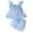 k4826-Blue1, variant on LIIPEE Girls Outfits Casual Summer Floral Printed Sleeveless Square Neck Ruffle Tops Shorts Two Piece Set Toddler Baby Cute Comfortable Breathable Soft Daily Clothes,Blue,12-18 Months