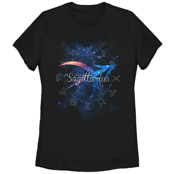 Women's Lost Gods Sagittarius  Graphic Tee Black Large