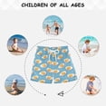 thumbnail image 6 of Fried Eggs Pattern Blue Swim Trunks Quick Dry Beach Pool Board Shorts Lightweight Stylish Print Sizes 2T to XL, 6 of 8